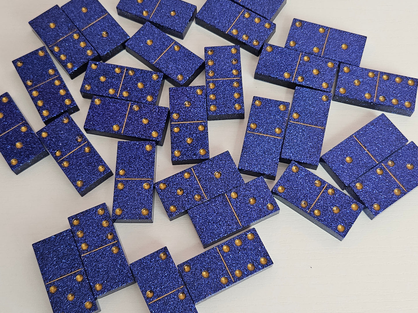 Blue & Gold Domino Set