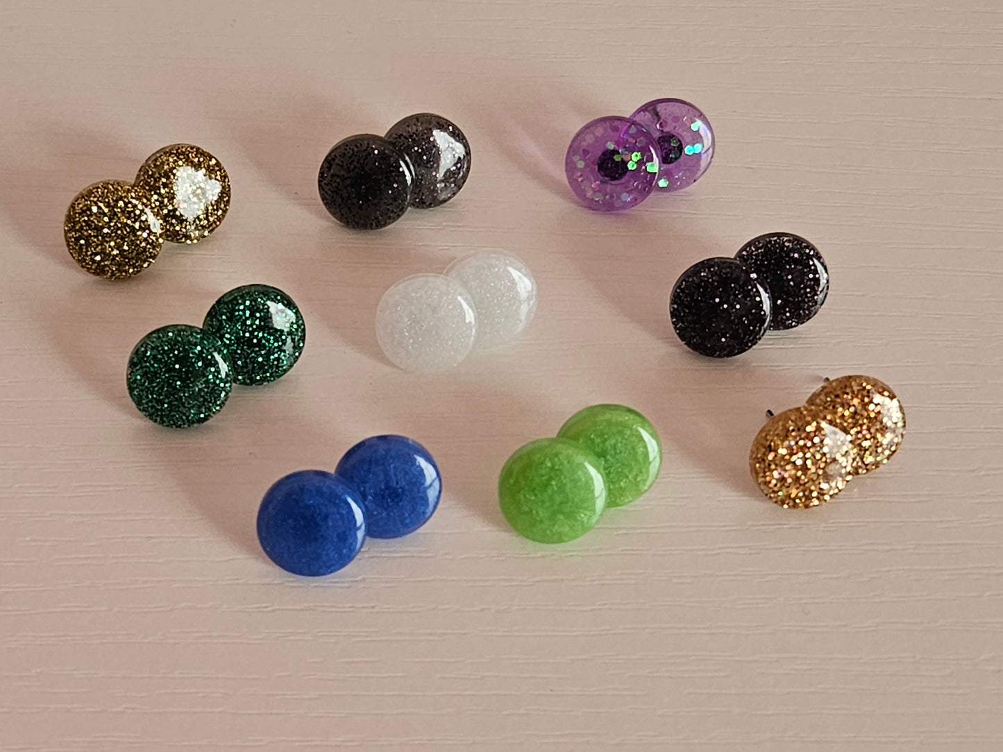 Post Resin Earrings - Circle Shape