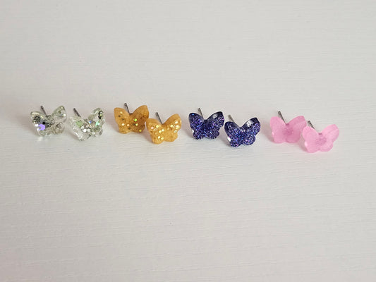 Post Resin Earrings - Butterfly Shape