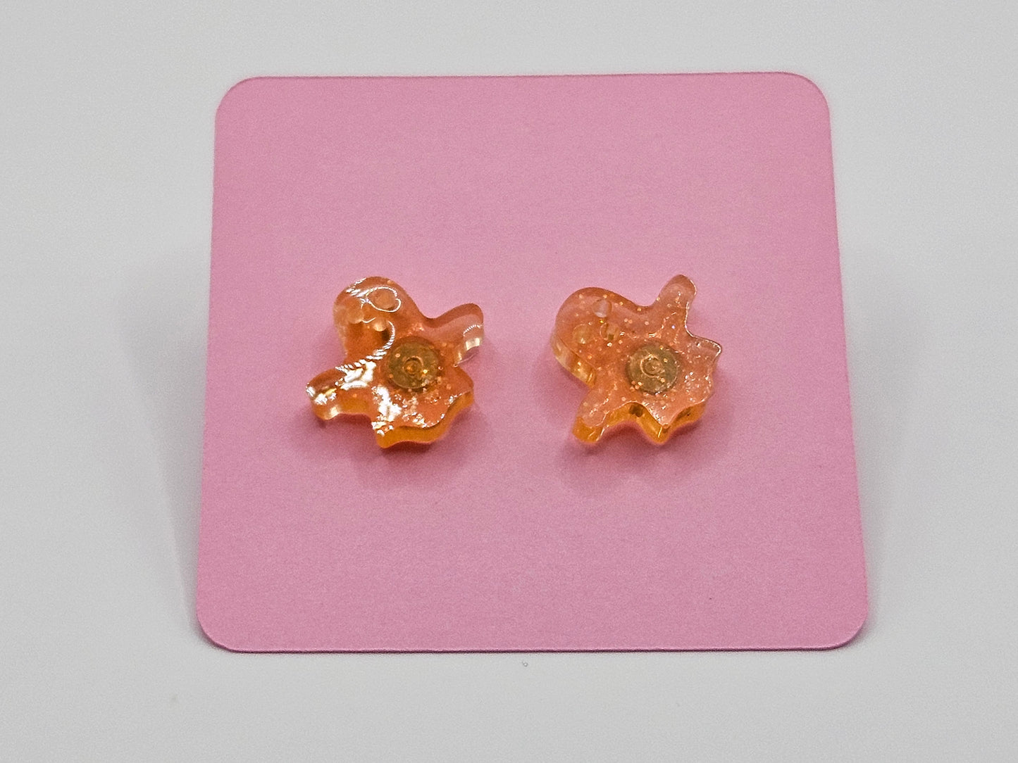 Post Resin Earrings ~ Halloween Ghosts