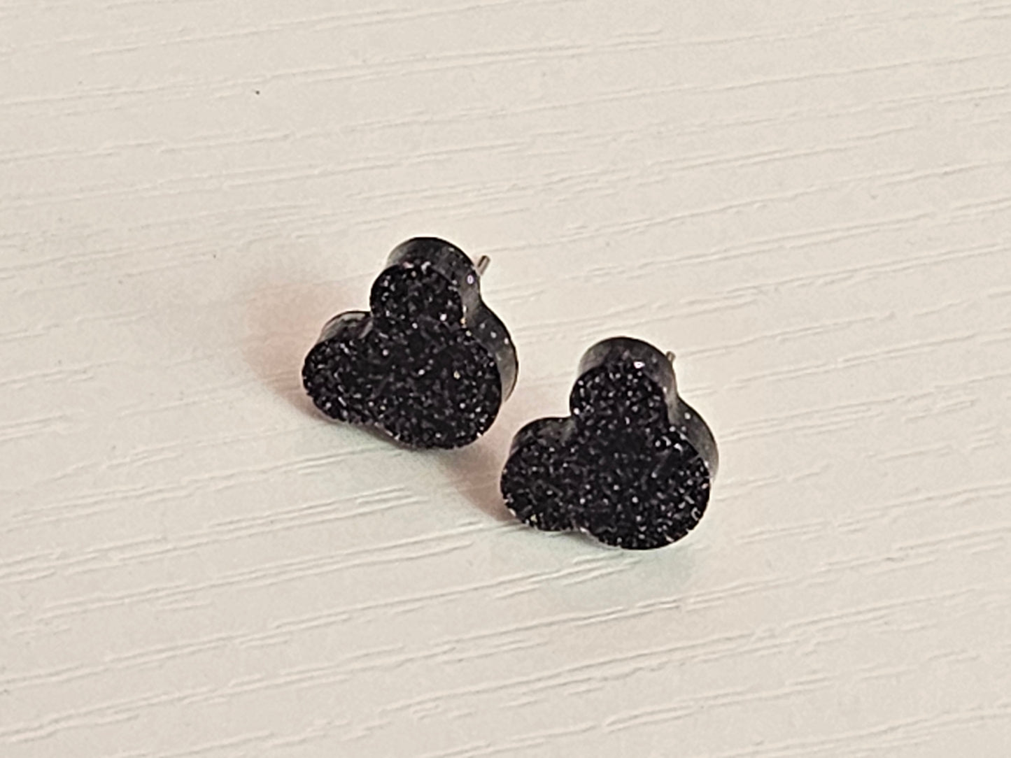 Post Resin Earrings - Mouse Head Shaped