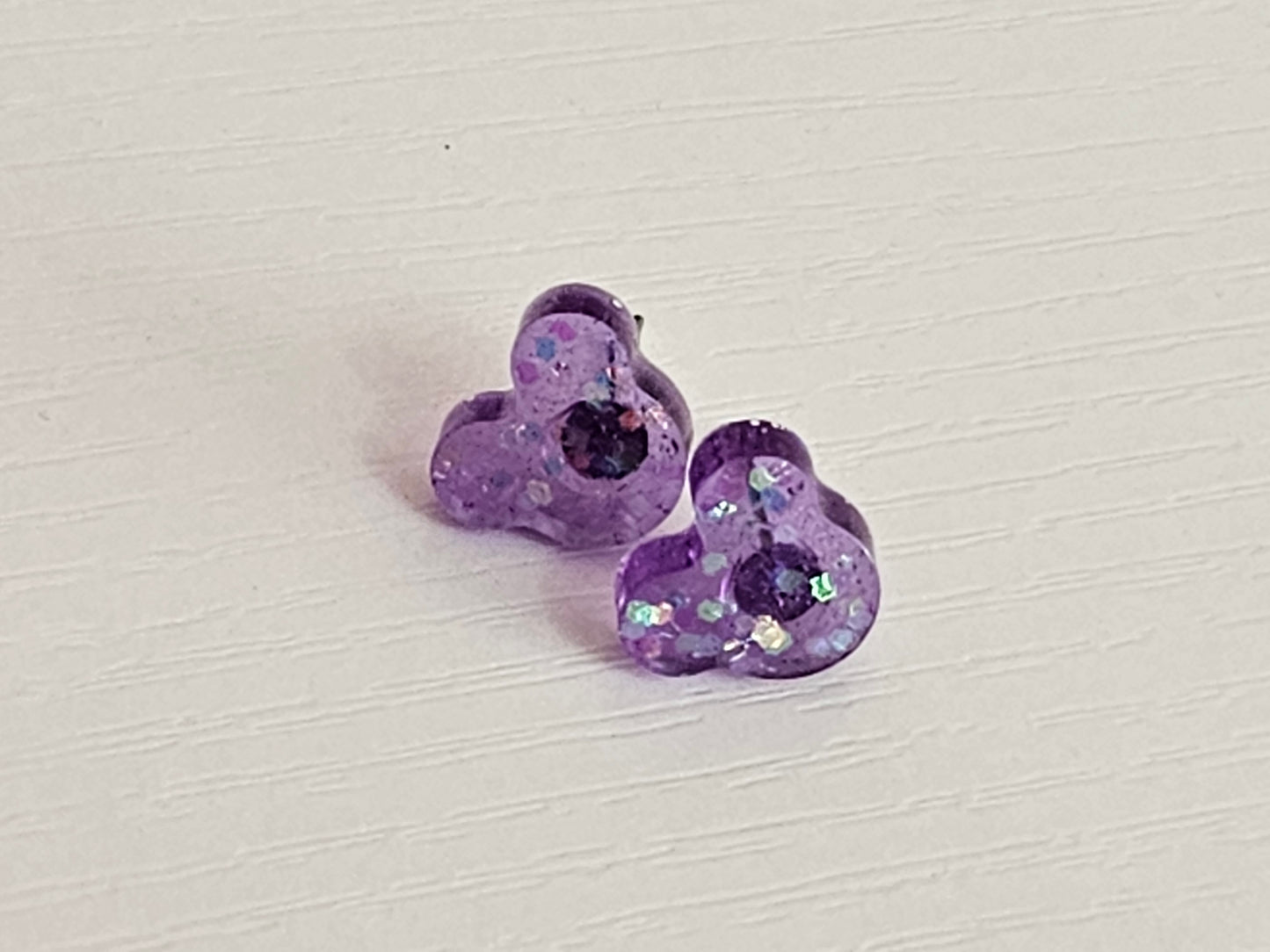 Post Resin Earrings - Mouse Head Shaped