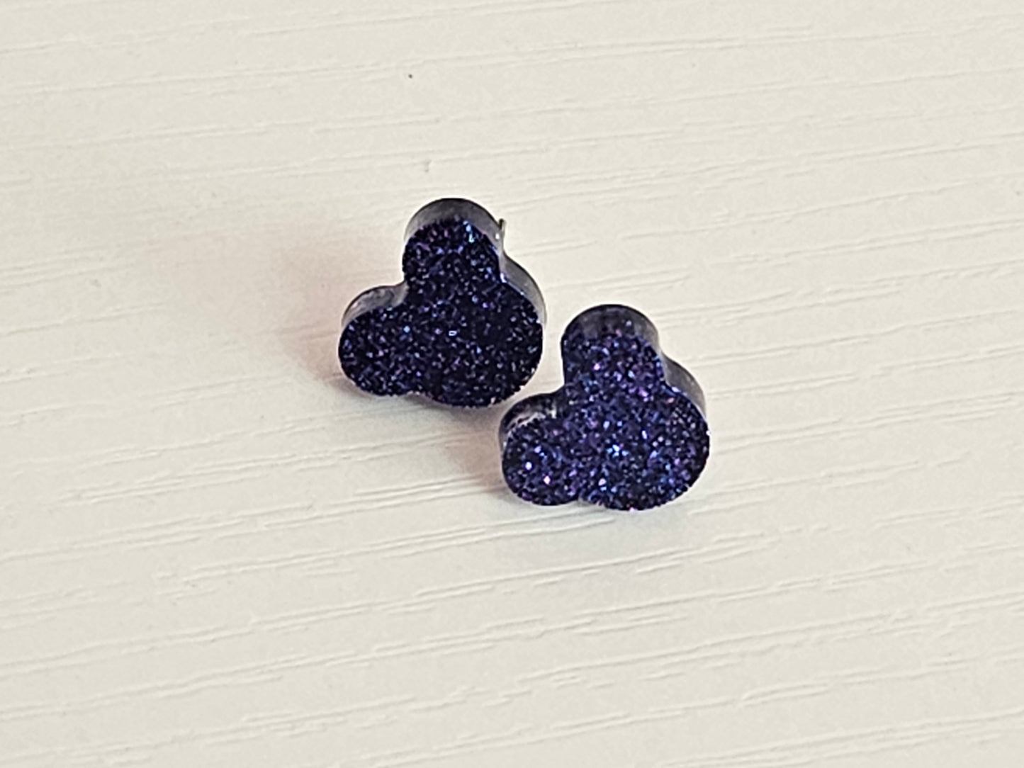 Post Resin Earrings - Mouse Head Shaped