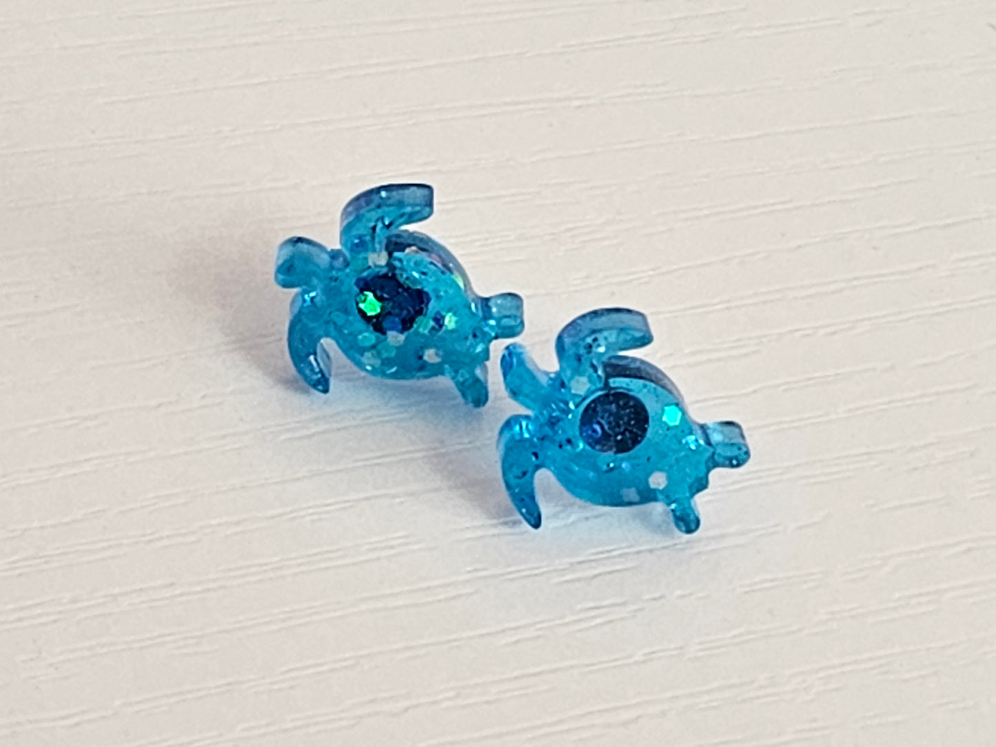 Post Resin Earrings - Sea Turtle Shaped