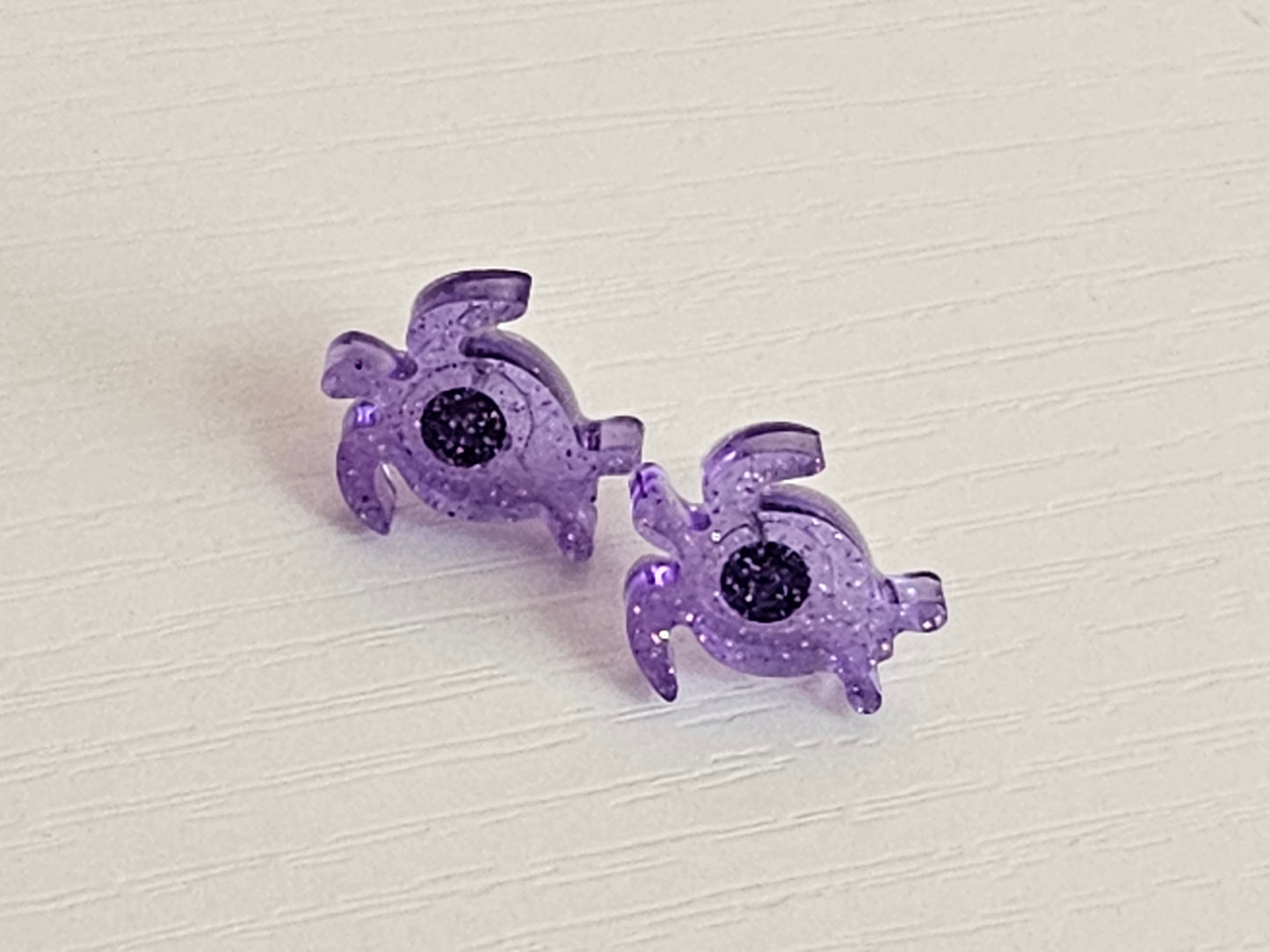 Post Resin Earrings - Sea Turtle Shaped