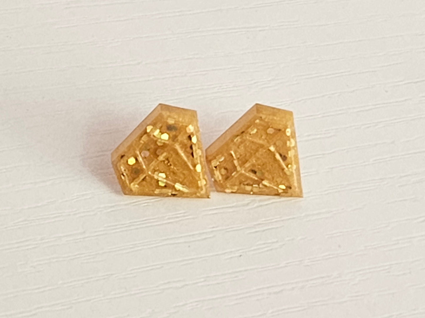 Post Resin Earrings - Diamond Shape