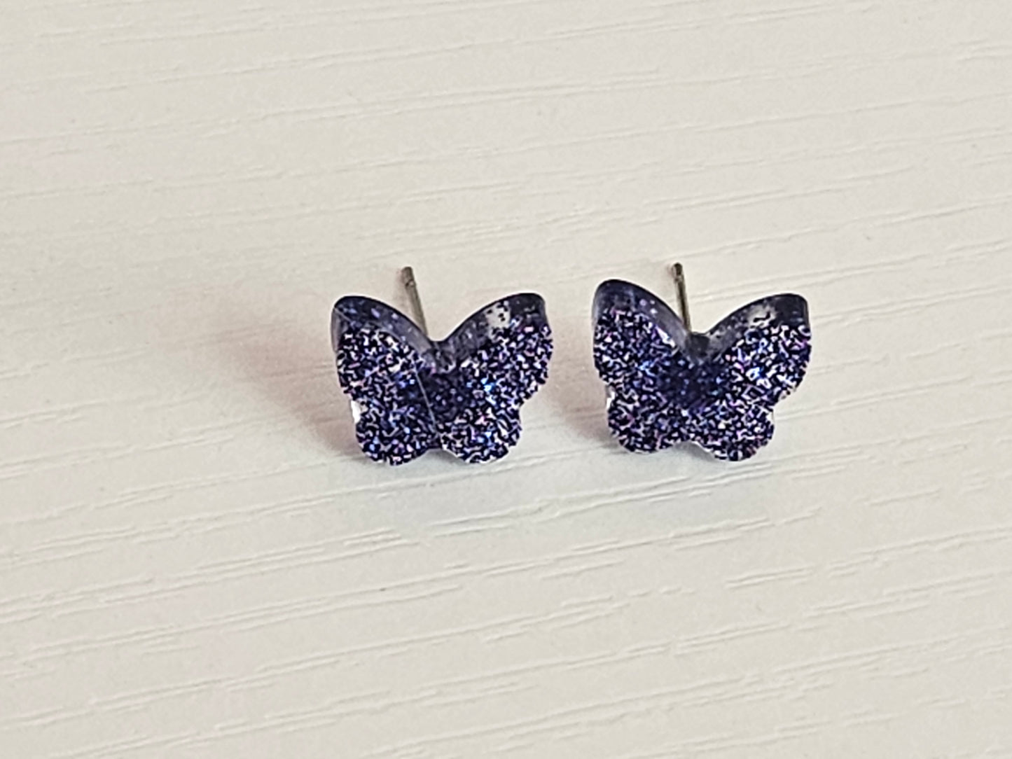 Post Resin Earrings - Butterfly Shape