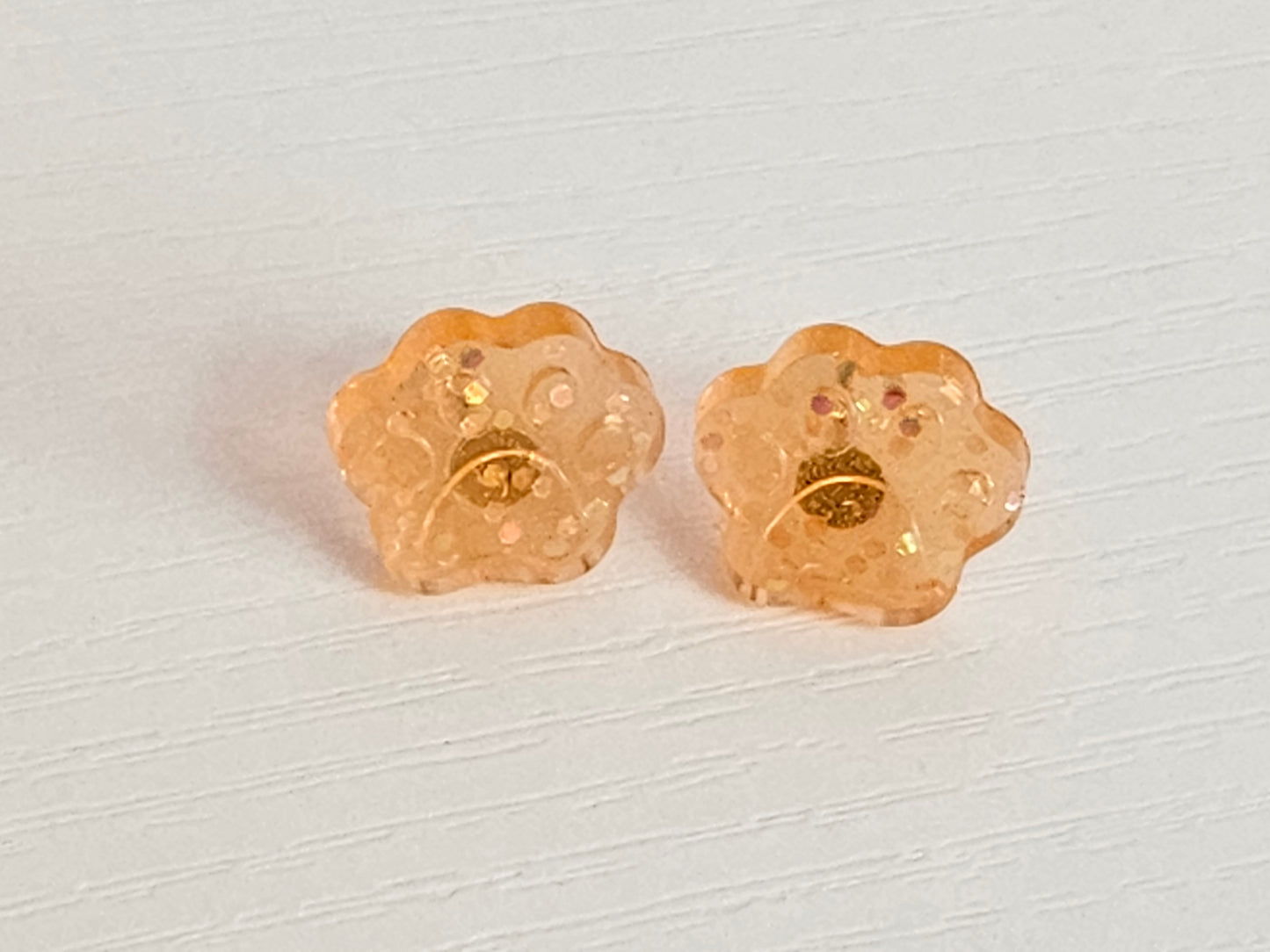 Post Resin Earrings - Paw Print Shaped