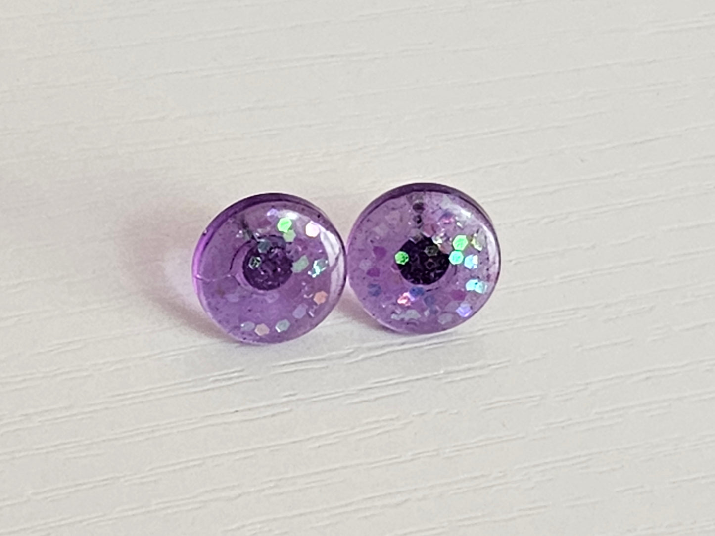 Post Resin Earrings - Circle Shape