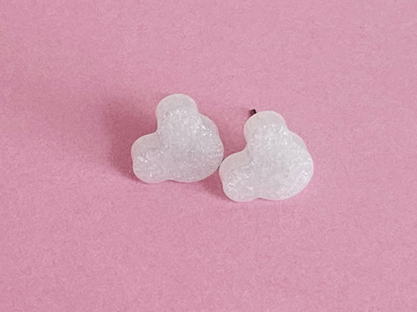 Post Resin Earrings - Mouse Head Shaped