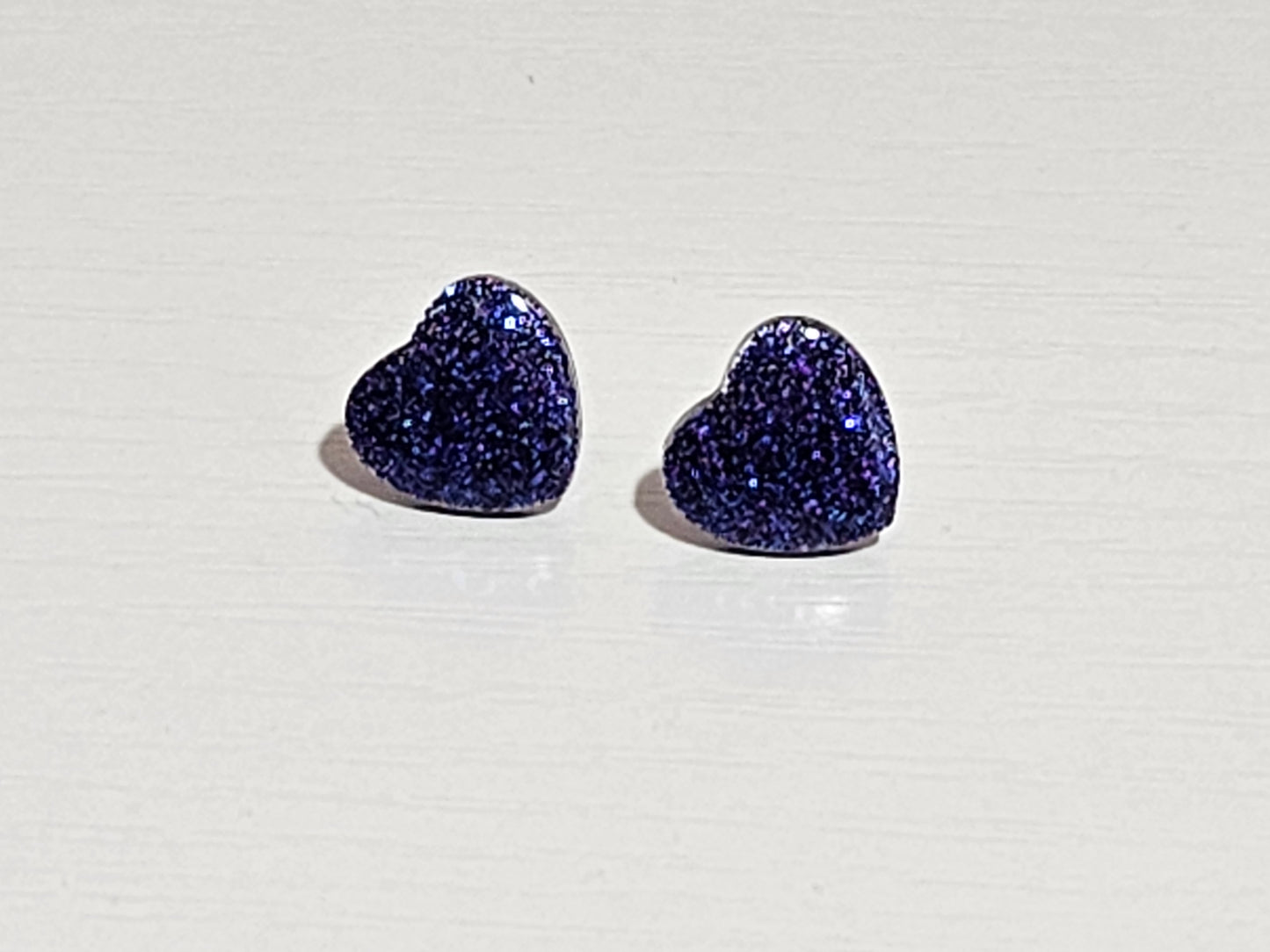 Post Resin Earrings - Heart Shaped