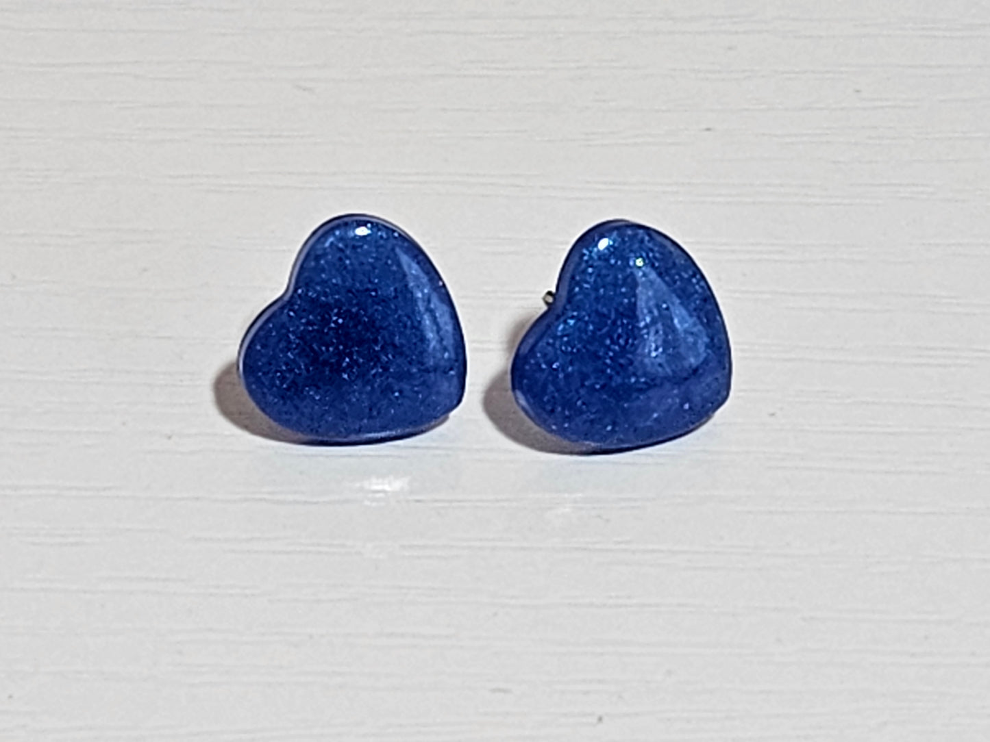 Post Resin Earrings - Heart Shaped