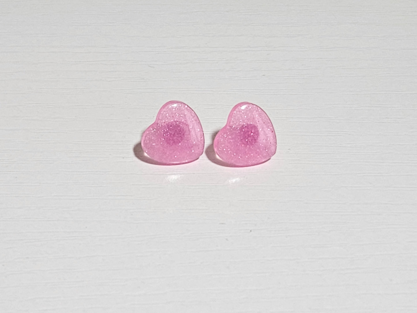 Post Resin Earrings - Heart Shaped