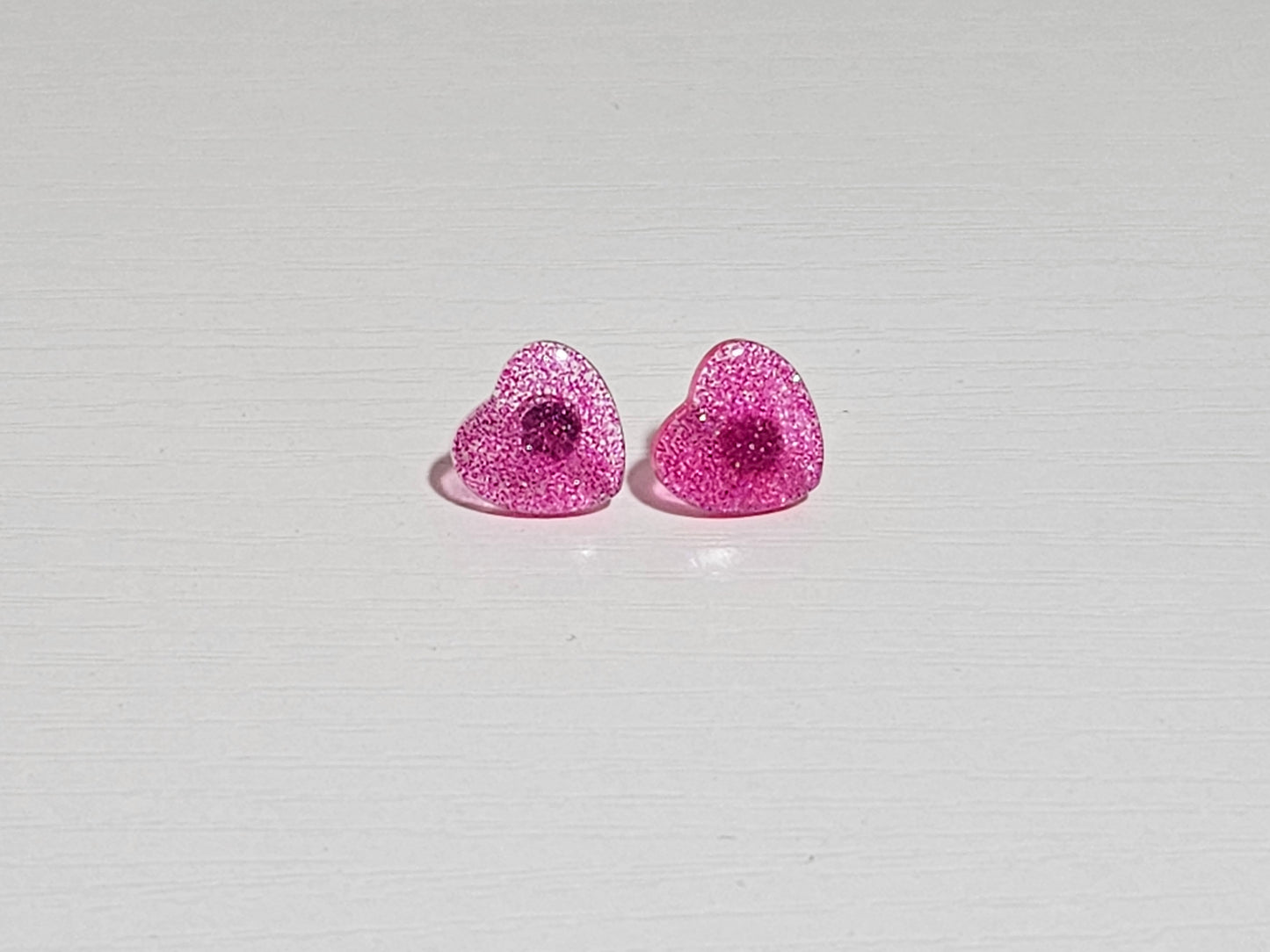 Post Resin Earrings - Heart Shaped