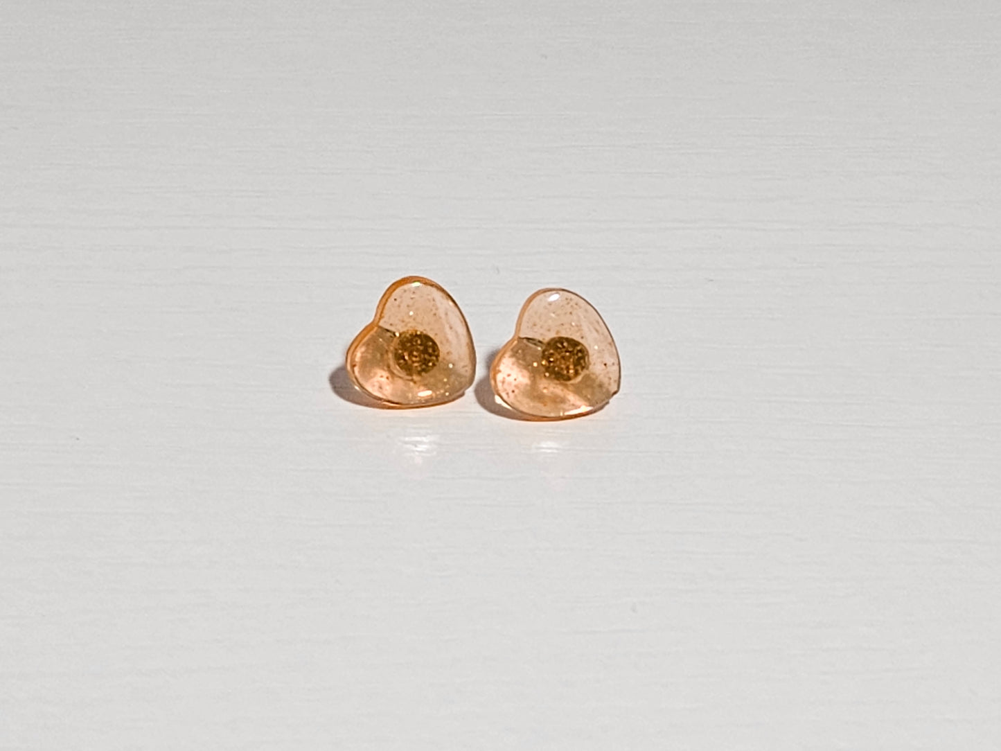 Post Resin Earrings - Heart Shaped